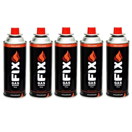 5 Gas Butano FIX Ultra Refinado Valvula Universal Cocinillas Flameador