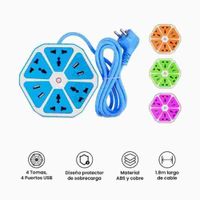 Extensión Hexagonal Multipuertos USB