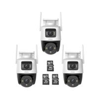 Kit 3 Cámara Seguridad WiFi Imou Cruiser Dual 10MP + Micro SD 64GB 360° Exterior