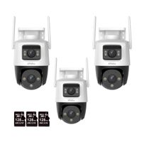 Kit de 3 Cámara Seguridad WiFi Imou Cruiser Dual 8MP + Micro SD 128GB 360° Exterior