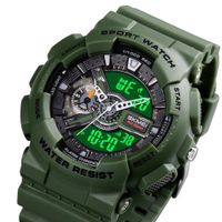 Reloj Skmei 1688 VERDE MILITAR Correa Silicona. Verde Militar Talla única