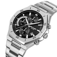 Reloj Skmei 2452Plateado dial Negro Cronómetro Plateado Talla única