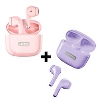 Combo Audifonos Lenovo Lp40 pro Purpura + Lp40 pro Rosa