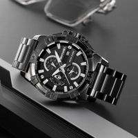 Reloj Skmei 2399 Negro Correa Acero Digital Analogo Negro Talla única
