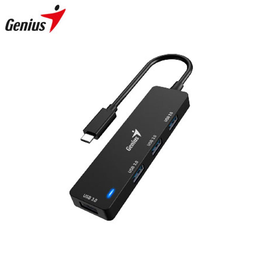 HUB USB-C GENIUS UH-400 4 USB-A 3.0 BLACK 31240002400