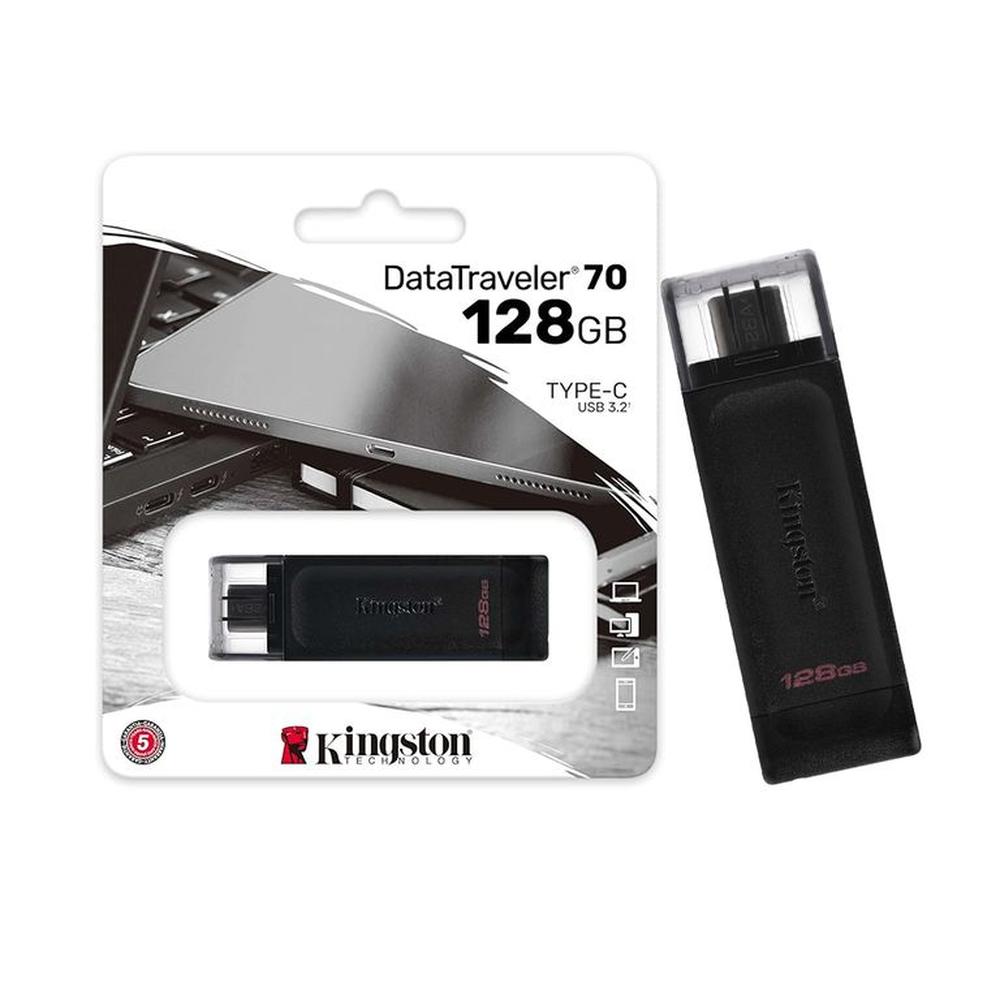 Memoria USB Kingston DataTraveler 70 128GB USB-C con colgador