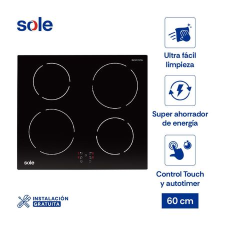 Cocina Encimera Sole SOLCO072 Inducción Electrica 60cm