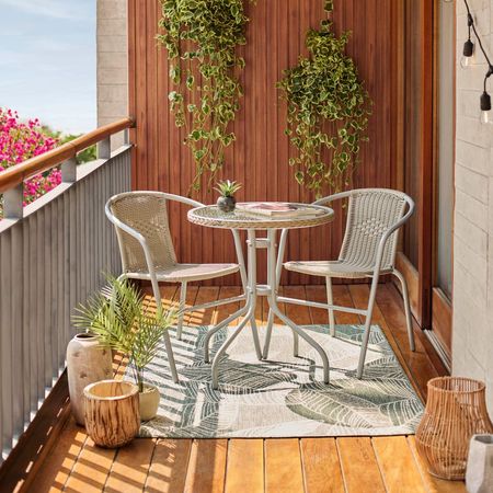 Juego de Terraza Balconero New Bistro Beige 2 Personas Orange