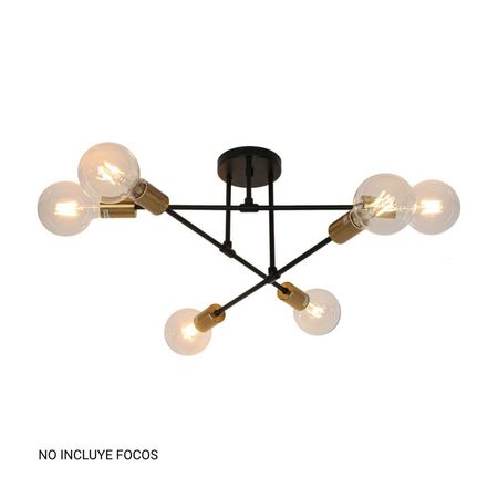 Lámpara Colgante Trendy Eva E27 Negro/Oro de Orange