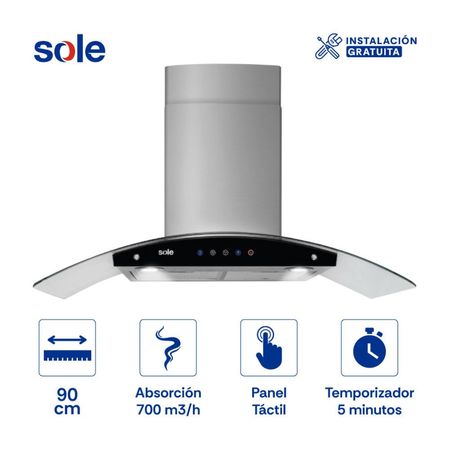 Campana Extractora Decorativa 90cm Sole Venus Classic