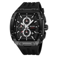 Reloj Skmei 2363 3 Diales y Cronómetro Correa Silicona Caballero Negro