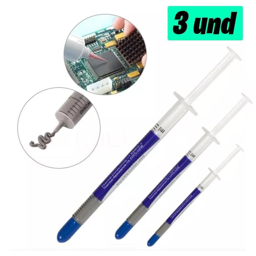 Kit 3 Pasta Térmica Gris Refrigerante p Procesadores 1gr HY510