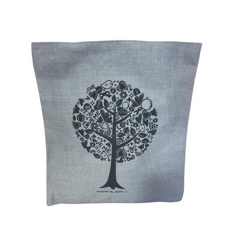 Bolsa Lona Gruesa Gris Claro