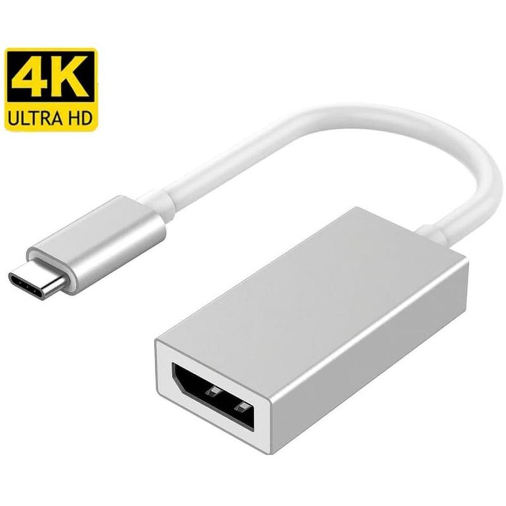 Cable Adaptador Usb-C Tipo C a Displayport DP 4K 60Hz aluminio