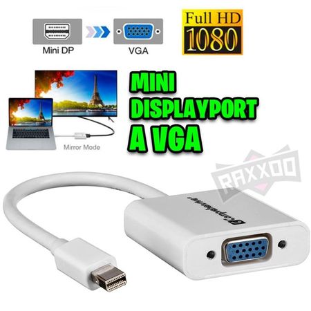 Adaptador mini displayport dp a vga 1080p convertidor mac macbook