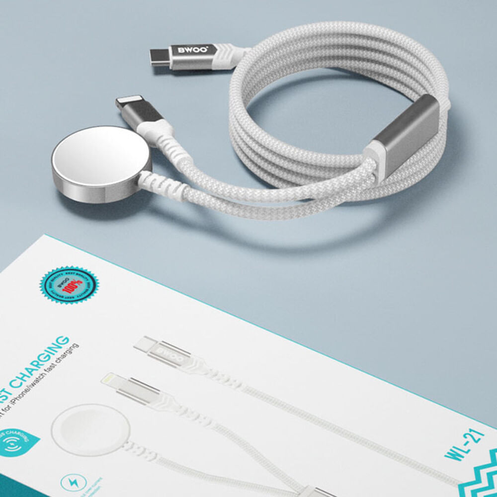 CARGAGADOR MAGNETICO INALAMBRICO 2 EN1 IWACH SERIE 11 AL 14 WL-21 BWOO