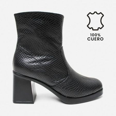 BOTIN MARIBU PURO CUERO 1164 P 35 Negro