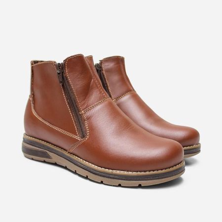 BOTINES MARIBU PURO CUERO 790 35 Caramelo