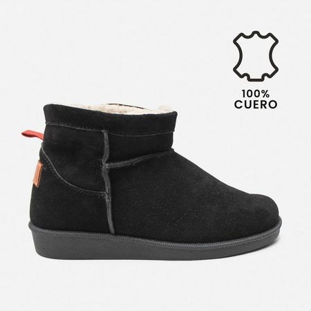 BOTIN PURO CUERO 1157 38 Negro