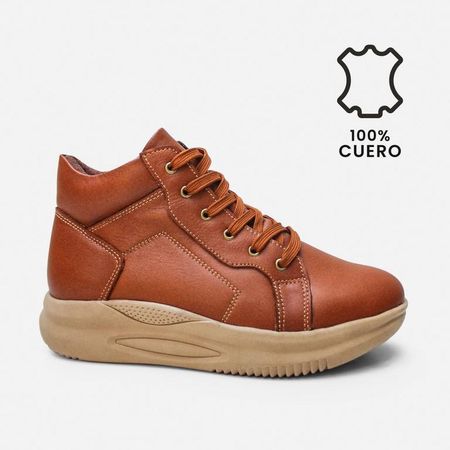 BOTIN MARIBU PURO CUERO 829 35 Caramelo