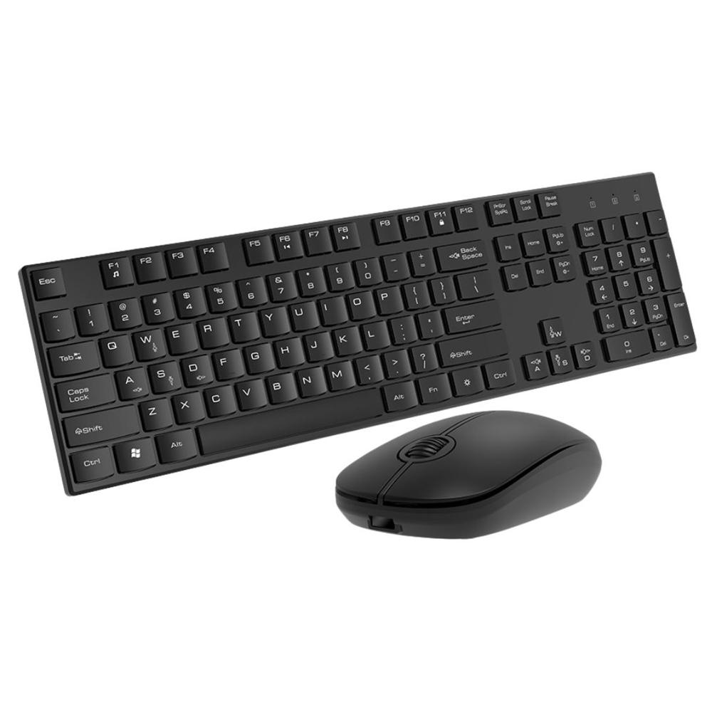 Kit Teclado y Mouse Inalámbrico SEISA DN-K88 con Ñ y Conexión Dual DN-K88 Negro