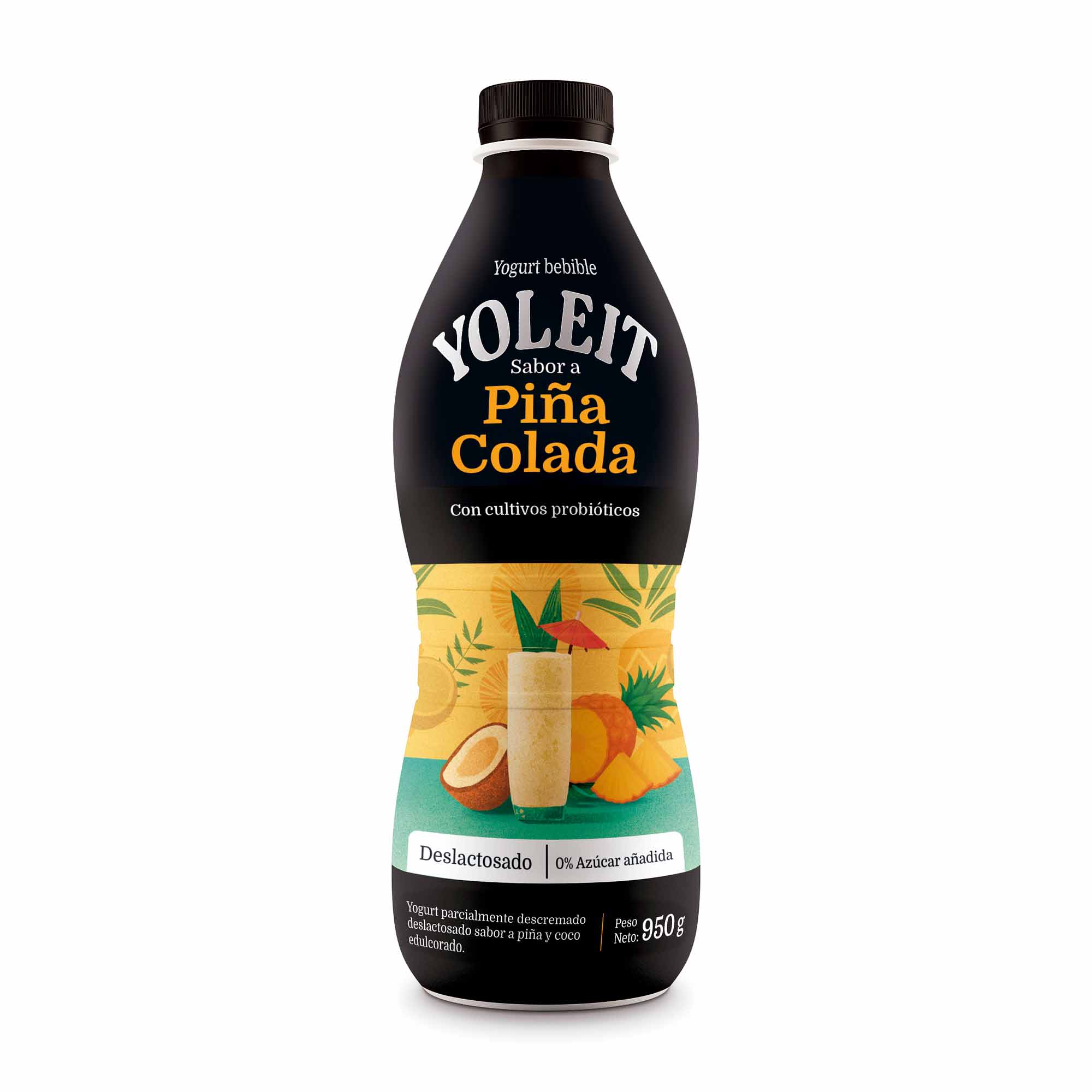 Yogurt Deslactosado YOLEIT Piña Colada Botella 950g