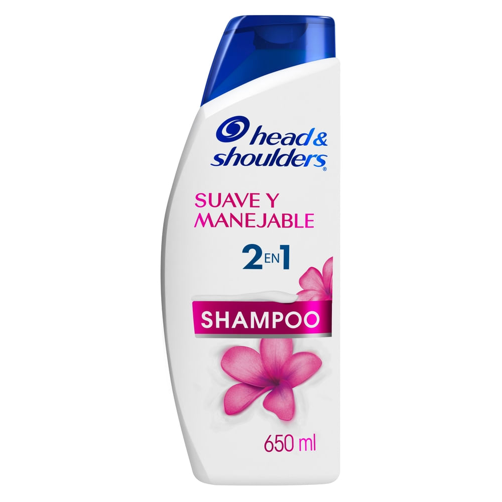 Shampoo HEAD & SHOULDERS Suave y Manejable 2 en 1 Control Caspa Botella 650ml