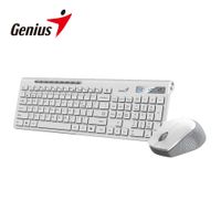 TECLADO GENIUS MOUSE SLIMSTAR 8230 DUAL WIRELESS BT AI COPILOT MULTIMEDIA SP WHITE