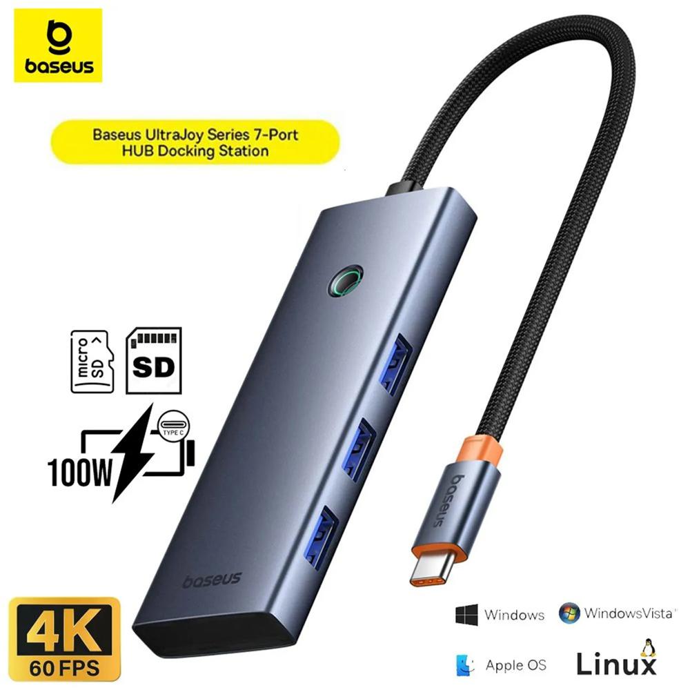 Hub Baseus 7 en 1 HDMI 4K 60Hz 100W PD