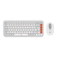 TECLADO LOGITECH  MOUSE POP ICON BLUETOOTH WIRELESS SP  COPILOT WHITE