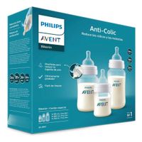 Set de regalo Avent Anticólico Transparente recién nacido con 3 Biberones