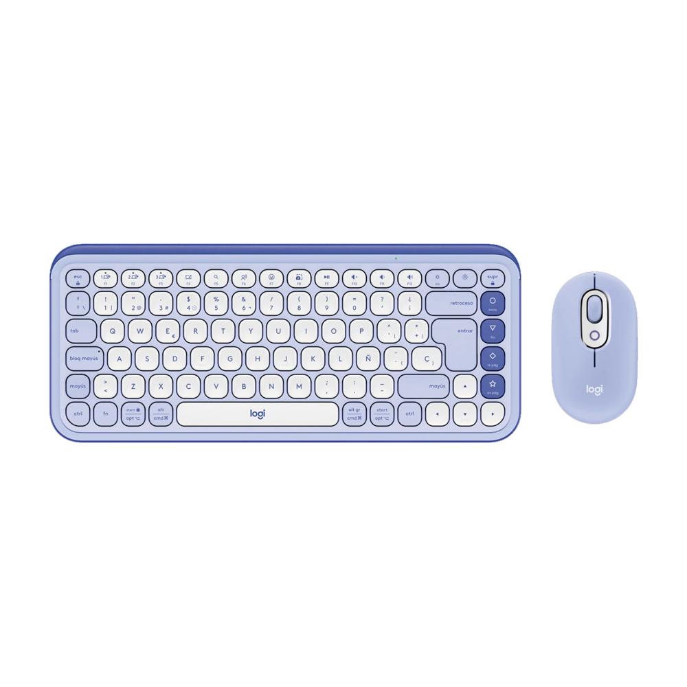 TECLADO LOGITECH MOUSE POP ICON BLUETOOTH WIRELESS SP  COPILOT LILAC