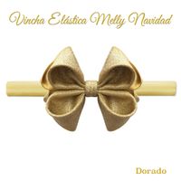 Vincha para bebé modelo Melly Navidad color Dorado - Creaciones Karito