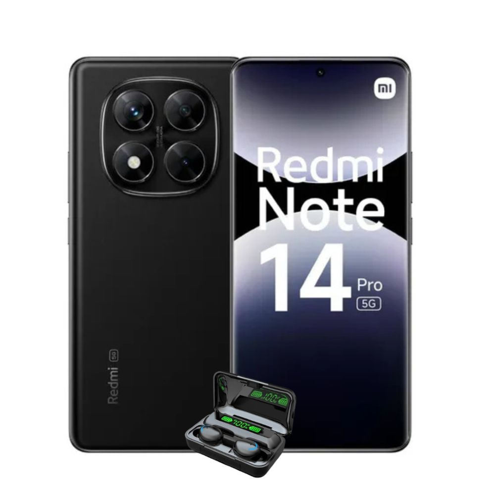 Celular redmi note 14 Pro 5G 8Ram-256GB 5G Color Negro con Audifonos de Regalo