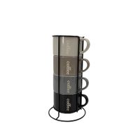 Set X4 Tazas Color Con Rack Ddp