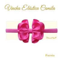 Vincha para bebé modelo Camila color fucsia - Creaciones Karito