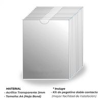 Portapapel de Acrilico A4 Vertical - Pack de 50 unidades