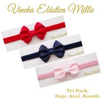 Vincha para bebé modelo Millie pack x3 - Creaciones Karito
