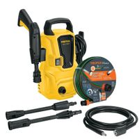Hidrolavadora Eléctrica Portatil 1200W 1500PSI 28155 + Manguera 15 mt 16051 PRETUL