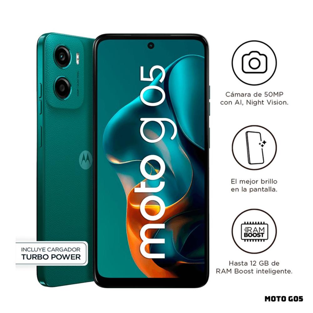 CELULAR MOTOROLA MOTO G05 4GB RAM 128GB ROM - VERDE PROFUNDO