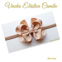 Vincha para bebé modelo Camila color arena - Creaciones Karito