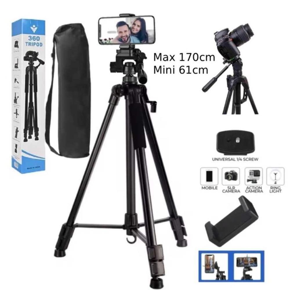 Tripode para Celular Camara Proyector 170cm Negro