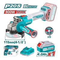 Amoladora Inalámbrica 4 pulgadas Disco 115mm Total 900w - TAGLI261521