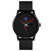 Reloj Skmei 9208 Fase Lunar Correa acero agujas rojas. Negro Talla única