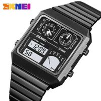 Reloj Skmei 2198 con temperatura y triple hora. Negro Talla única