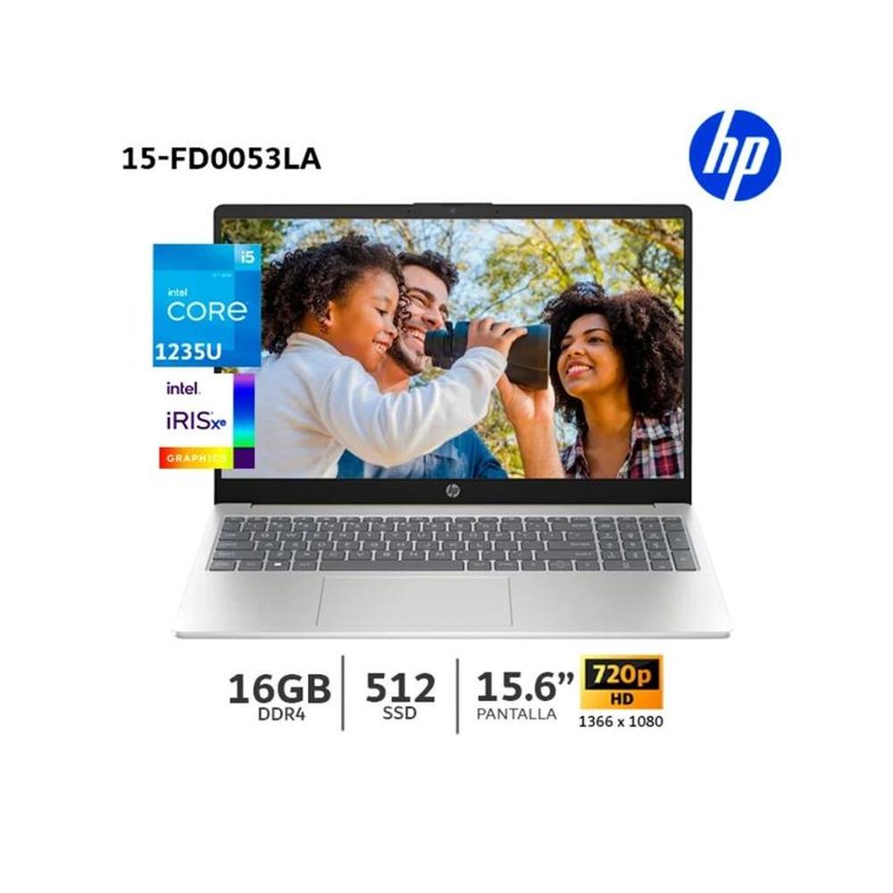 Laptop HP 15-FD0053LA Intel Core i5 1235U 16GB RAM 512GB SSD 15.6 HD Dorado Cálido - A47BMLA