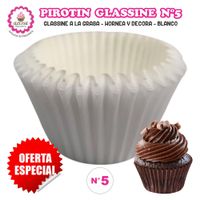 Pirotin a la Grasa Horneable Blanco Número 5 para Repostería 1000 unidades