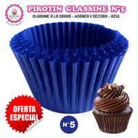 Pirotin a la Grasa Horneable Azul Número 5 para Repostería 1000 unidades