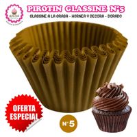 Pirotin a la Grasa Horneable Dorado Número 5 para Repostería 1000 unidades