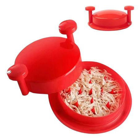 Deshilachador Desmenuzador de Pollo Verduras Giratorio Manual Multiusos Rojo